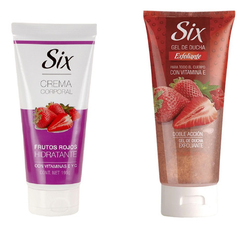 Pack Crema Corporal Y Exfoliante De Ducha Six Frutos Rojos