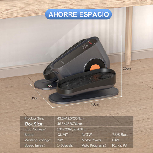 Profesión Máquina Mini Elíptica Eléctrica De Bajo Escritorio ejercicios Musculares De Piernas, Circulación Sanguínea, Entrenamiento De Rehabilitación Para Personas Mayores, Masajeador