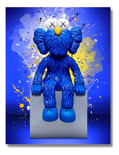 Cuadro Canva Blue Sesame Kaws 100x140 