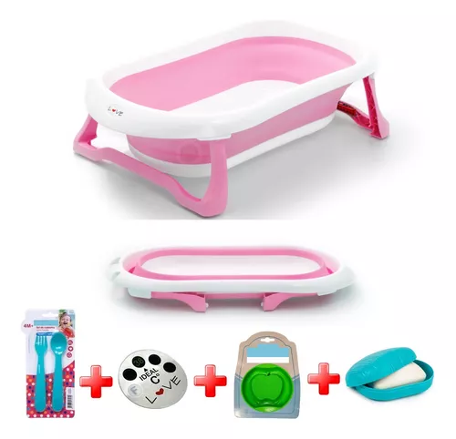 Babify Lagoon Bañera Plegable De Bebe Con Cojín. Plegado Ultra