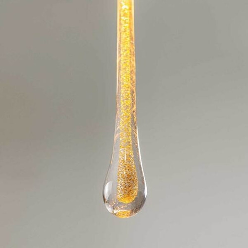 Lustre Luminária Pendente Gota Cristal Led Integrado Bivolt Estrutura Preto