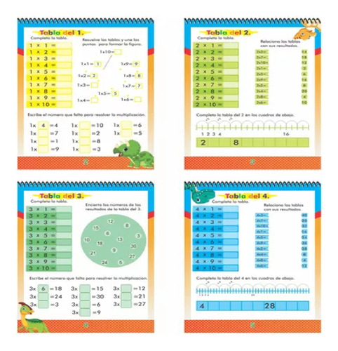 Libro Pizarrón Borra Y Escribe De Las Tablas De Multiplicar