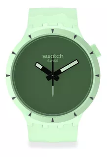 Reloj Swatch Big Bold Bioceramic Forest De Silicona Color de la malla Verde claro Color del bisel Verde claro Color del fondo Verde