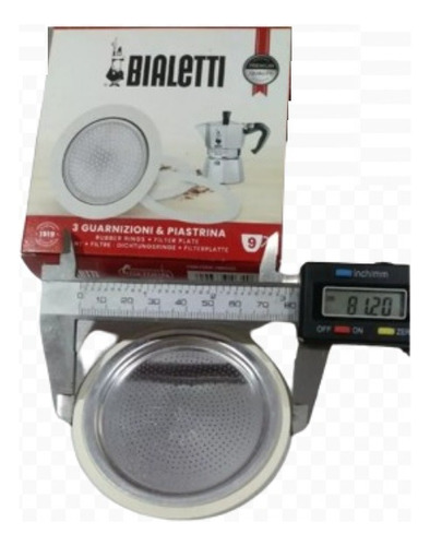 Bialetti - 3 Juntas + Filtro De Aluminio Para 9 Tazas