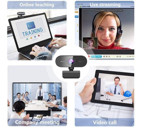 Camara Web Usb 1080p Webcam Con Microfono Para Computadora