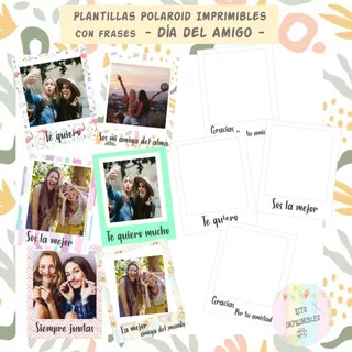 Kit Imprimible Polaroid Frames Fotos Con Frases Editable