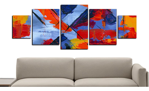 Cuadro 130x50cms 5 Piezas Decorativo Abstracto 16