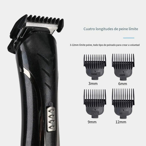Rasuradora Maquina Afeitadora De Barba Y Cabello Kaiwei C555 Negro