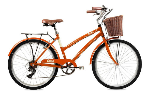 Bicicleta Vintage Olmo Amelie Plume Rapide Aluminio 6 V. Color Naranja Tamaño del cuadro 18