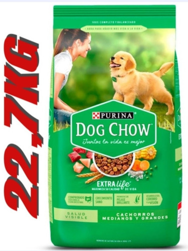 Dog Chow Cachorros Medianos Y Grandes 22.7kg