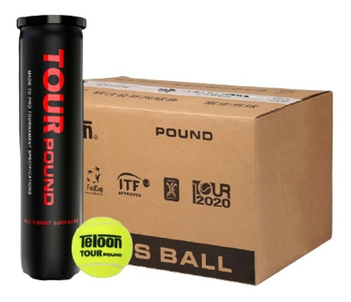 Caja 24x4 Tarros Pelota De Tenis Teloon Profesional