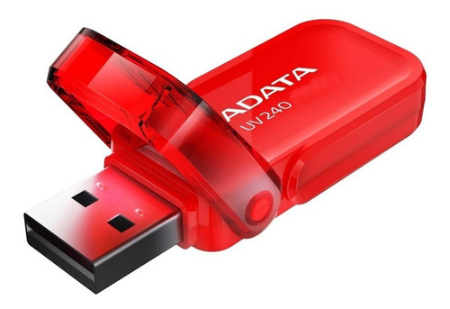 Pen Drive Adata Uv240 16gb Unidad Flash Usb 2.0 Rebatible Color Rojo