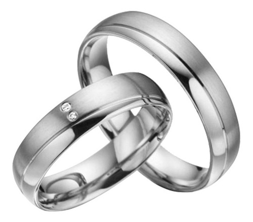 Anillos Matrimonio Económicas En Plata C/u Estuche Grabado