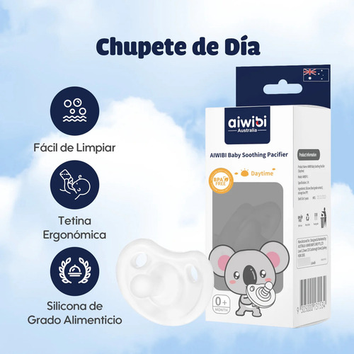 Chupete Silicona De Día Bebé Aiwibi Daytime 1un