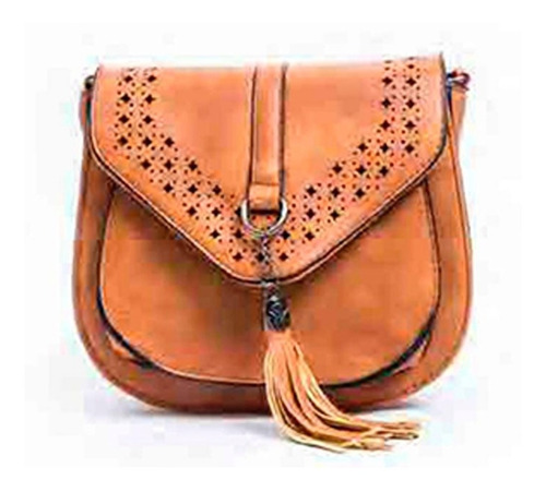 Bandolera Dtr Pu Redondeada Calada Flecos Ct Mmk 18025 Pmc