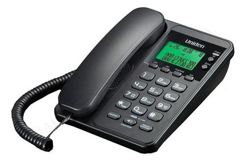 Teléfono Fijo Uniden Negro As6404 Con Visor