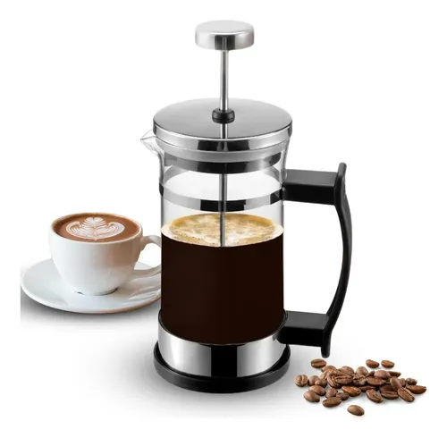 Cafeteira Prensa Francesa 600ml De Vidro Café Chá Expresso Preto