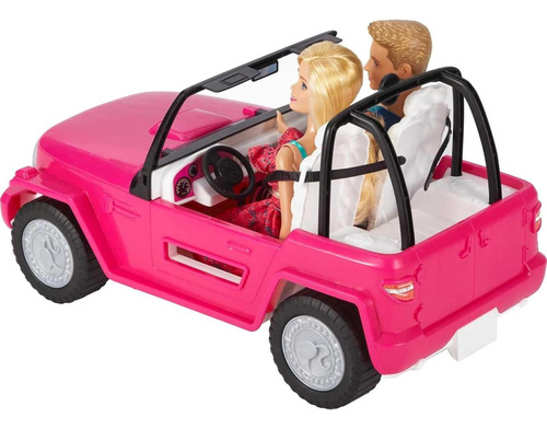 Coche Playero Cruiser Barbie Y Ken 2 Asientos Rosa