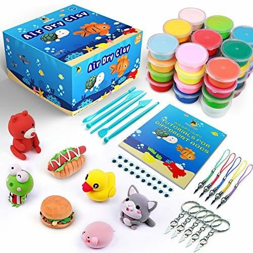 Kit Set De 36 Colores De Arcilla Secado Al Aire Para Niños