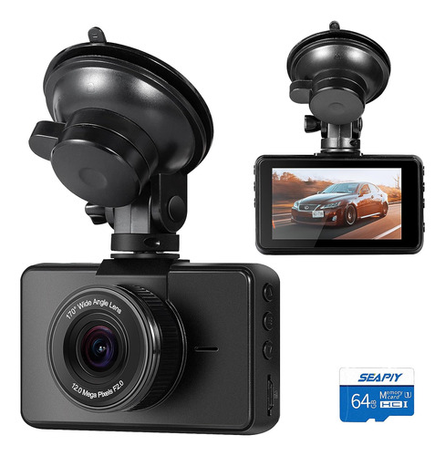 Reizix Dash Cam 1080p Full Hd, Tarjeta Sd 64g, Cámara De Tab