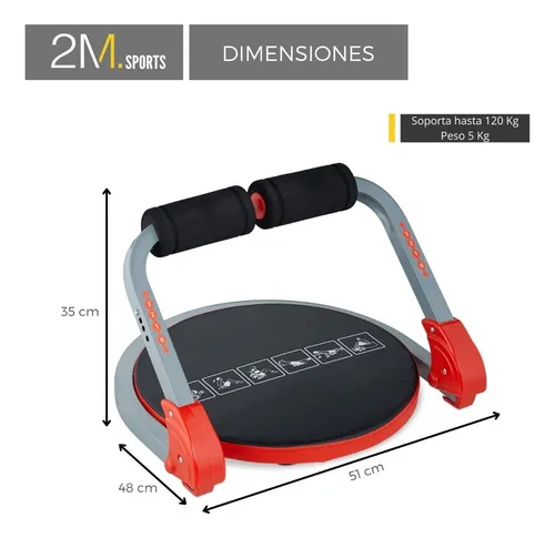 Resorte Para Abdominales Aparato Rueda Ejercitador Fitness