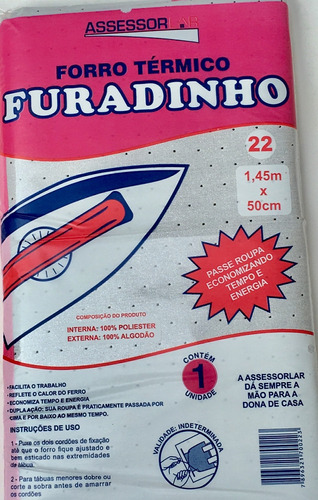 Forro Térmico Furadinho 1,45x50cm Cinza - Assesorlar