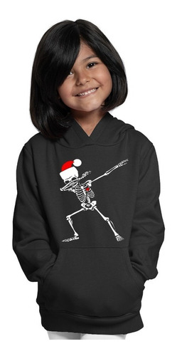 Sudadera Negra De Navidad Infantil De Esqueleto Con Gorra