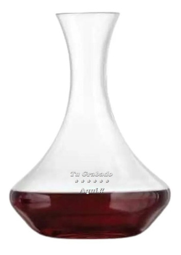 Decanter  Vino 2 Litros Selene Libbey Decantador Tu Grabado