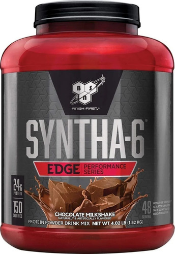 Suplemento en polvo BSN  Edge Syntha-6 proteínas sabor chocolate milkshake en pote de 1.92kg
