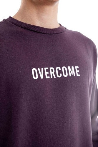 Moletom Overcome Careca Logo Box Roxo
