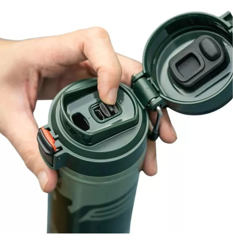 Garrafa térmica Stanley 17Oz Flowsteady Bear de aço inoxidável 502 ml greenflowsteady