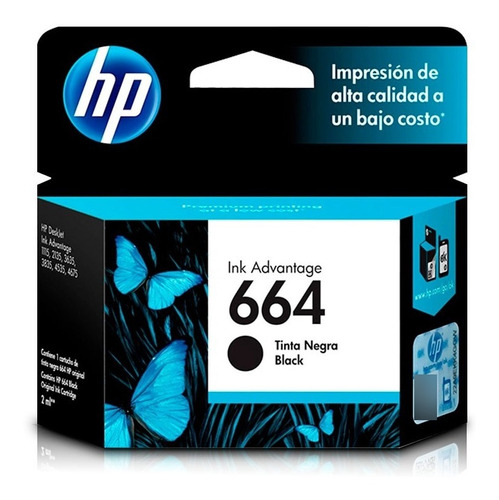 Cartucho De Tinta Hp 664 Black (2ml)