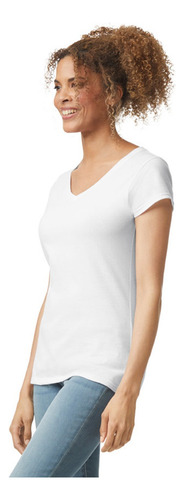 Playera Gildan 64v00l Cuello V Softstyle Para Mujer