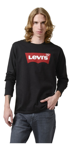 Polera Hombre  Manga Larga  Batwing Negra Levis 36015-0013