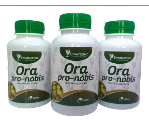 Kit Ora Pro Nobis 500 Mg 300 Cápsulas Vitaminas B1 B2 B3 Sabor Natural