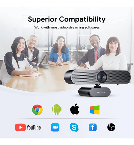 Cámara Depstech Webcam 4k Conferencia Dw50 Pro Zoom Digital 