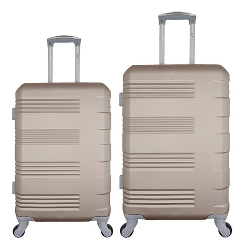 Set Maletas De Viaje X2 26,30 PuLG Bin M-002 Champaña