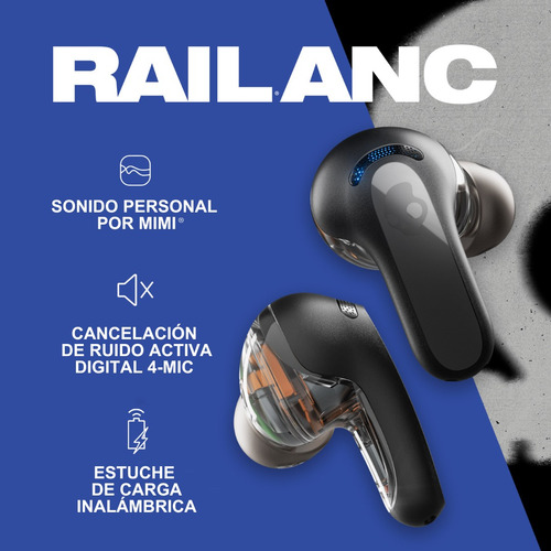 Audífono Inalambrico Skullcandy Rail Anc True Wireless