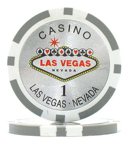 Set De 50 Fichas Poker De 15 Gramos En Arcilla Las Vegas