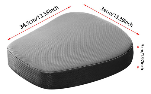 Cojín De Asiento De Motocicleta 34 X 34,5 X 5 Cm Negro