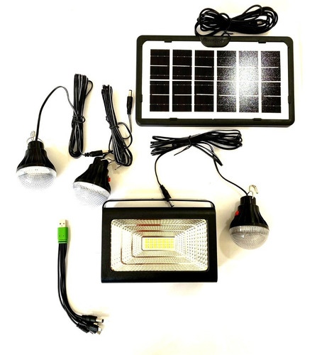 Imagen 3 de 3 de Panel Solar Mas Reflector Y Bombillos Cl-03 New