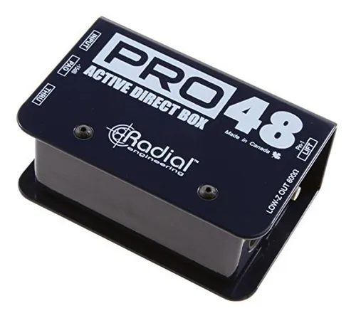 Caja Directa Activa Radial Pro48 Con Phantom Power Y Cable X