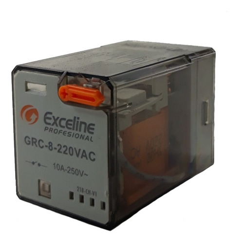 Rele 8 Pines De 220 Vac 10a@250v Exceline Grc-8-220vac