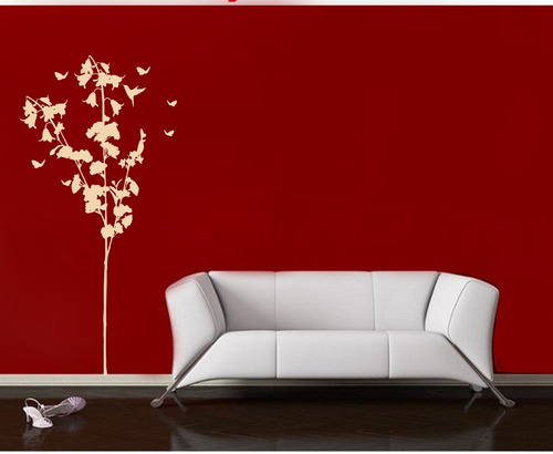 Vinilo Pared Colibrí Y Flores Wall Sticker