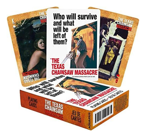 Aquarius Texas Chainsaw Masacre Baraja De Cartas Tamaño