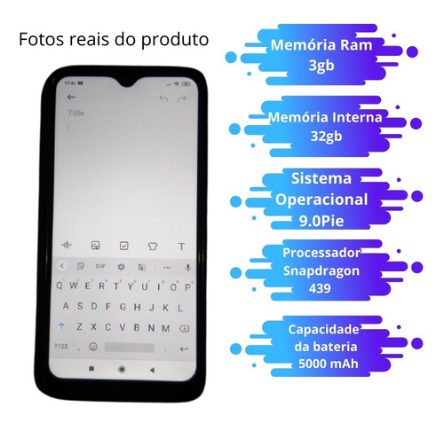 Celular Xiaomi Redmi 8 - Ram 3gb - Memória Interna 32gb