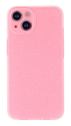 Protector iPhone 15 Plus Color Rosa Con Brillos