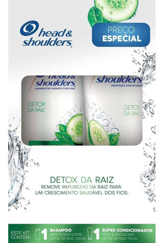  Kit Shampoo e Condicionador Detox da Raiz Head & Shoulder 170ml