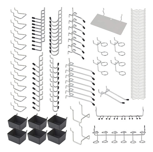 Kit Organizador De Clavijas Metálicas Ganchos Surtido, 140 U