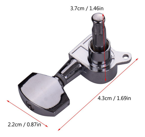 N 6pcs 3l3r Clavijas De Afinación De Guitarra Cerradas